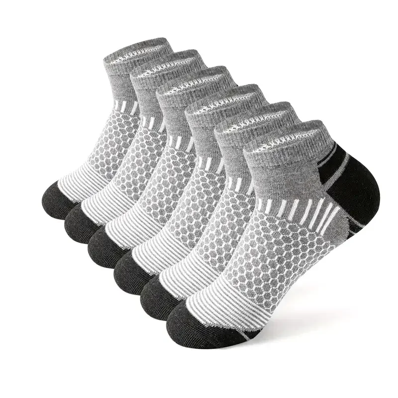 6 pairs Men's Short Sports Socks - Moisture-Wicking, Breathable, All-Season Athletic Socks thumbnail 5