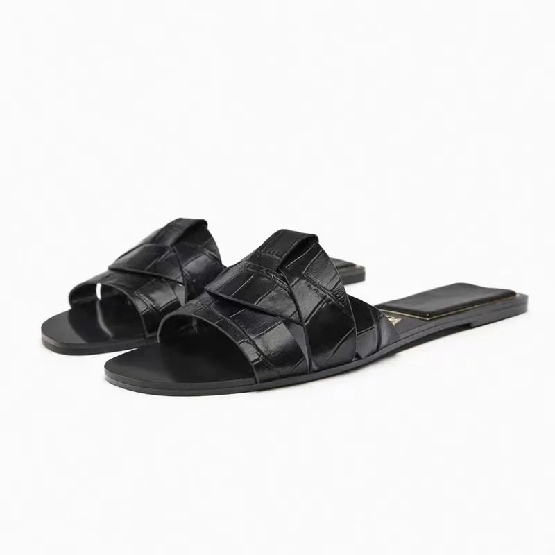 Summer Women Slippers Fashion Outdoor Casual Breathable Flat T-shape Soft Comfortable Heels Shoes Open Toe Sandals Slides Women thumbnail 3