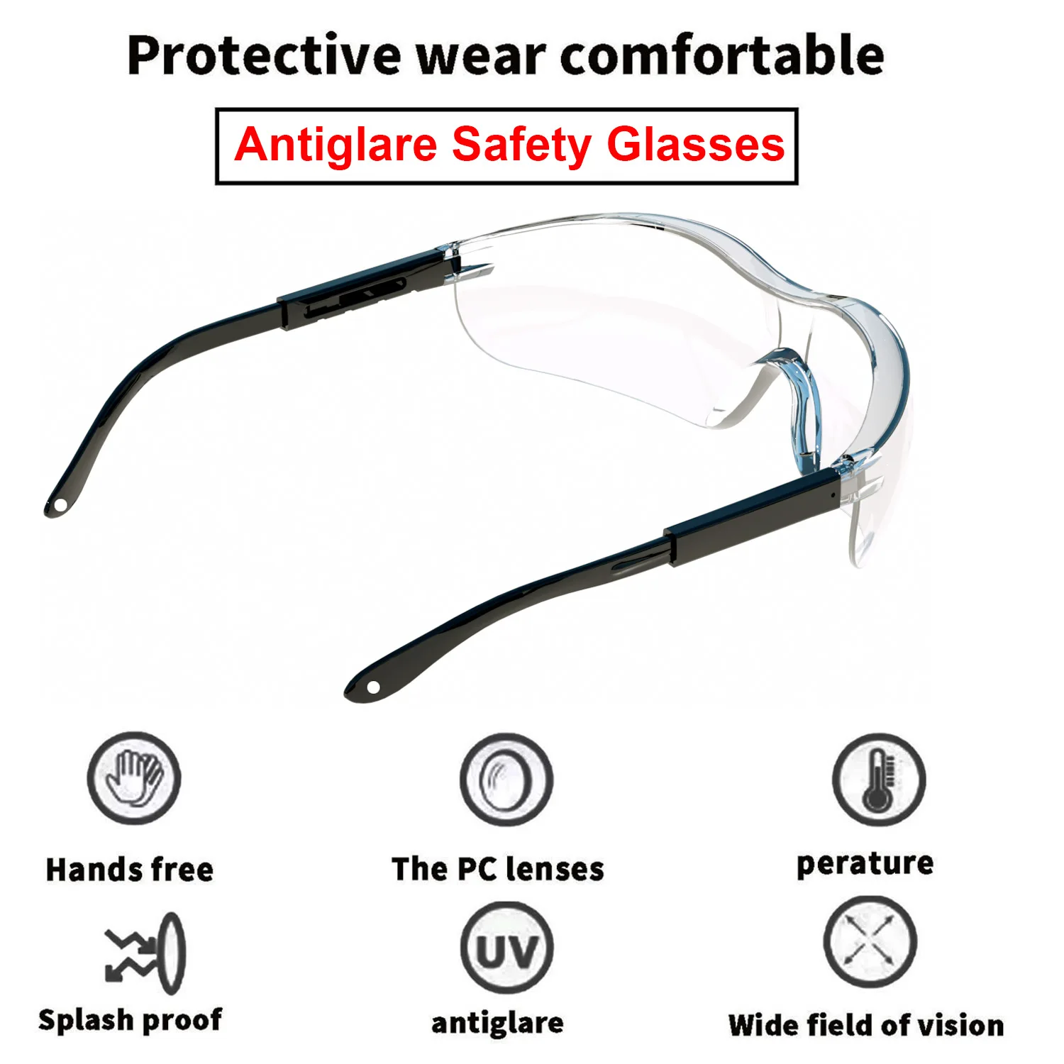 Stylish Working Eyewear Safety Sun Glasses Eye Protection Goggles Anti Fog Scratch Dust Splash for Industrial Lab Cycling Unisex thumbnail 6
