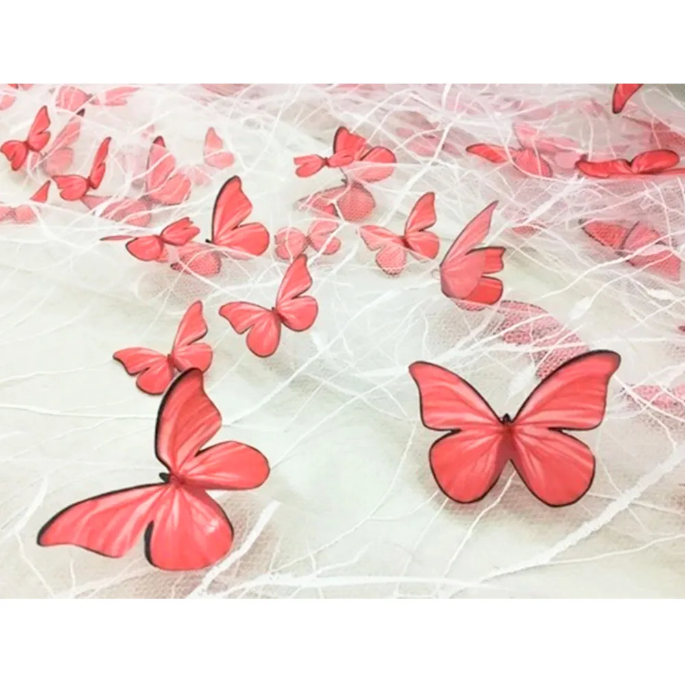 High Quality Black Transparent Blue 3D Butterfly Flower Lace Mesh Fabric Wedding Dress Fashion Costume Designer Embroidery Tulle thumbnail 2