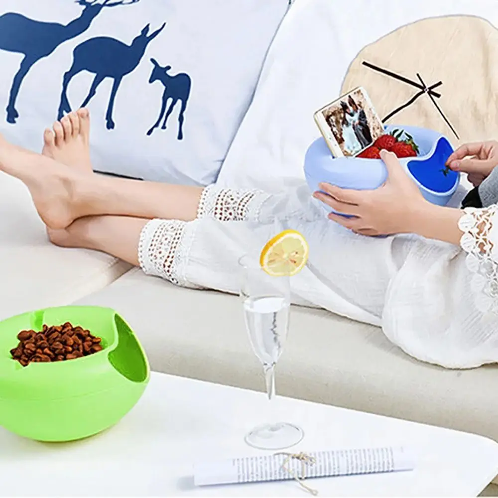 Plastic Sunflower Seeds Storage Box New Multifunction Dishes Living Room Acc Snack Bowl Mobile Phone Holder thumbnail 4