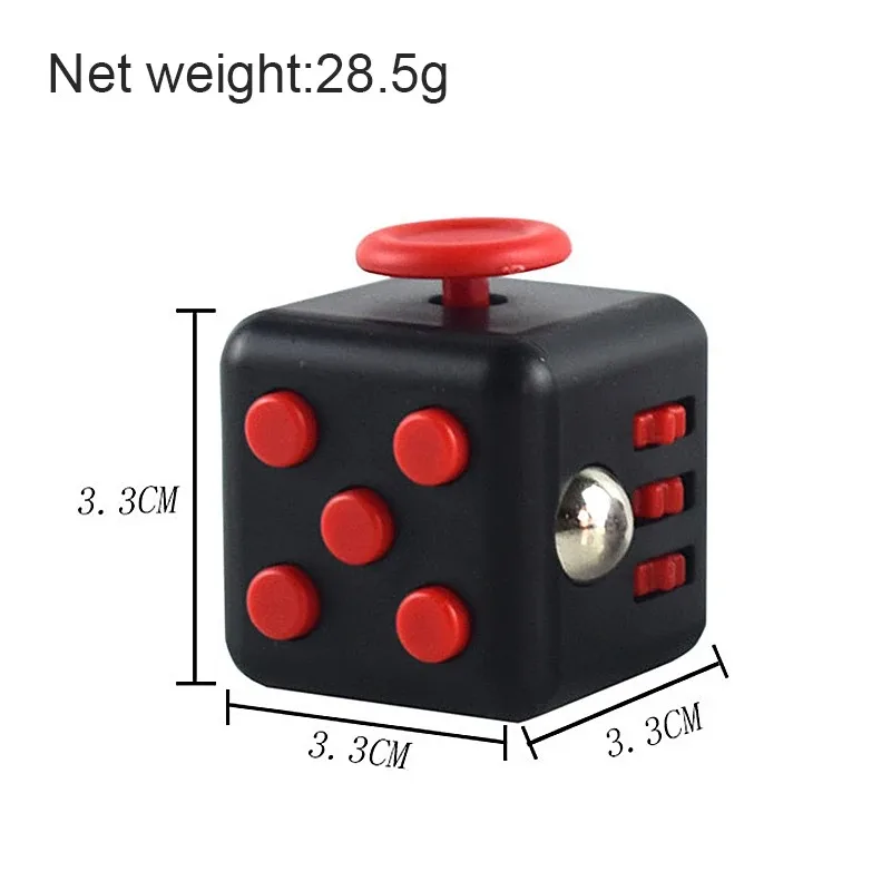Creative Solid Color Fidget Dice handheld cube Release Stress Autism Anxiety Adult Kids Relief Anti-Stress finger children toys thumbnail 5
