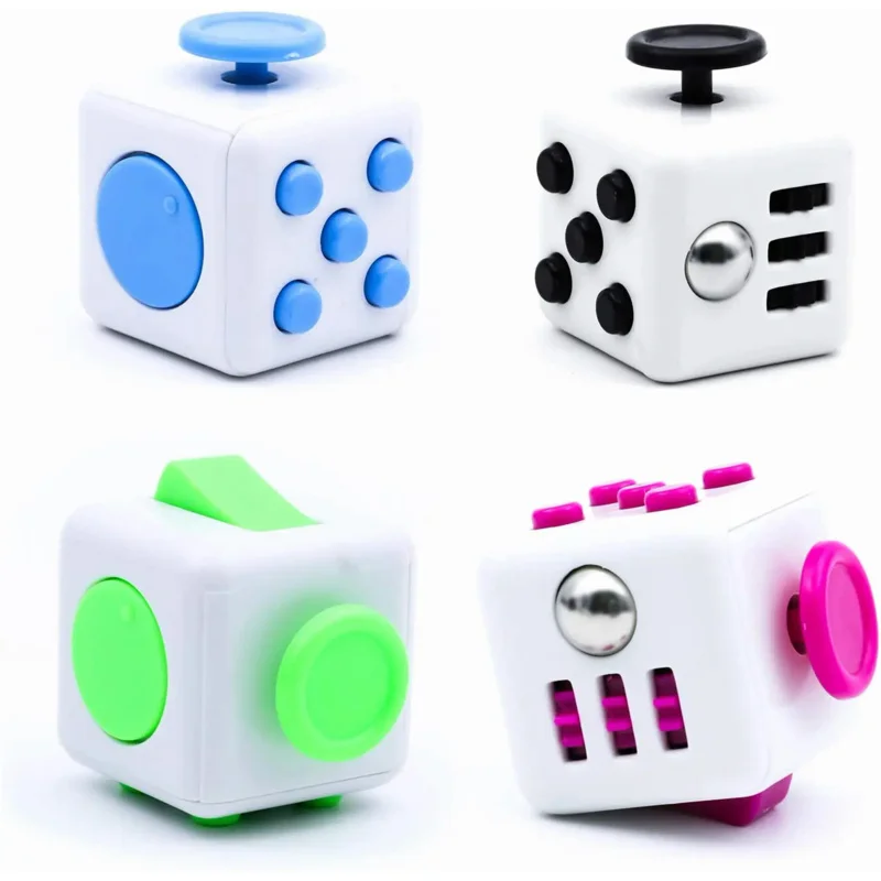 Creative Solid Color Fidget Dice handheld cube Release Stress Autism Anxiety Adult Kids Relief Anti-Stress finger children toys thumbnail 2