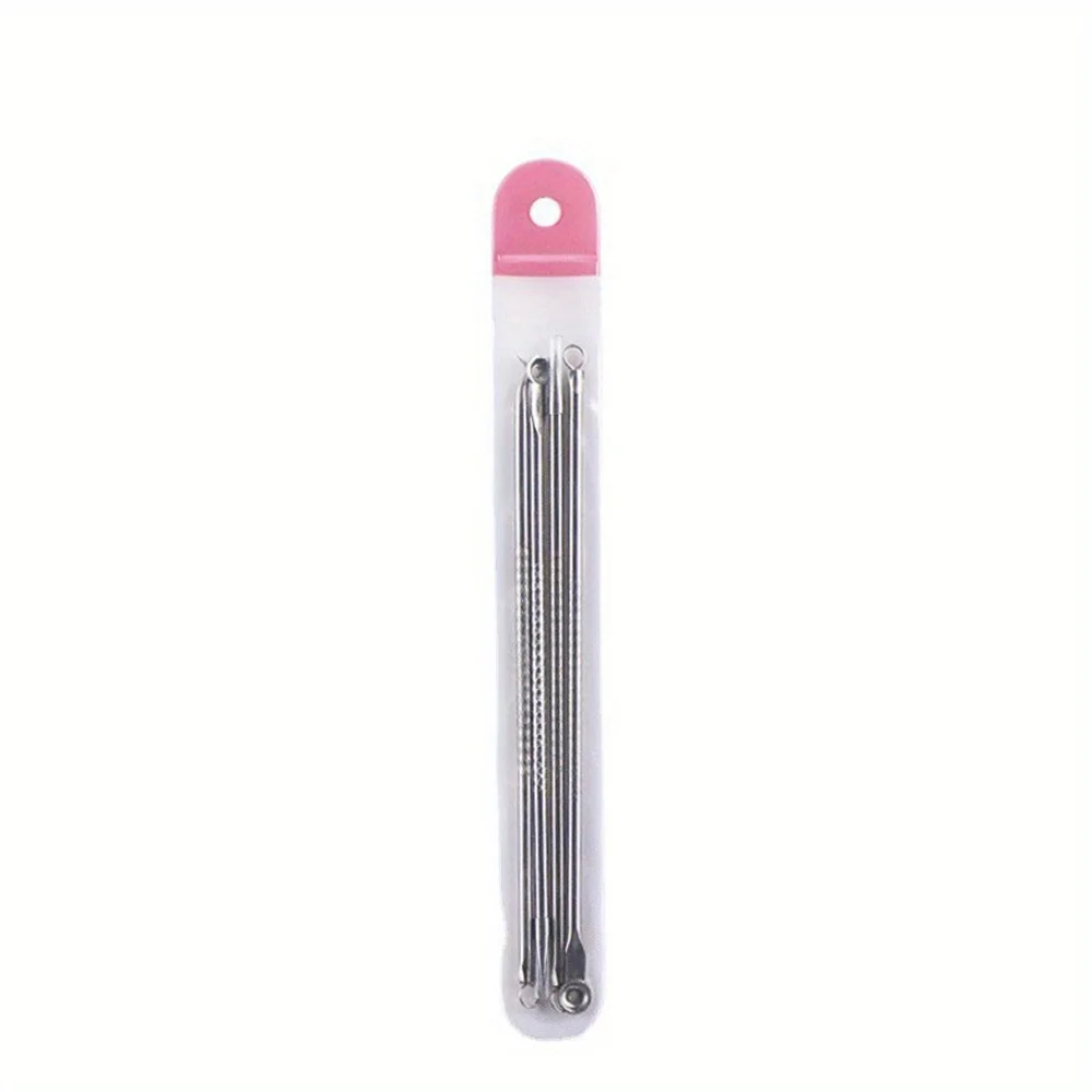 Blackhead Acne Pimple Blemish Extractor Remover Kit Stainless Steel Needles Remove Tools Face Skin Care Pore Cleaner 4pcs/bag thumbnail 6