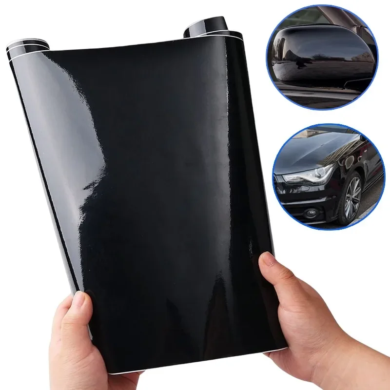 Gloss Black Car Body Film Vinyl Wrap Decals Self Adhesive Sticker Motorcycles Bike Auto Skin Color Changing Films 150*50cm thumbnail 2