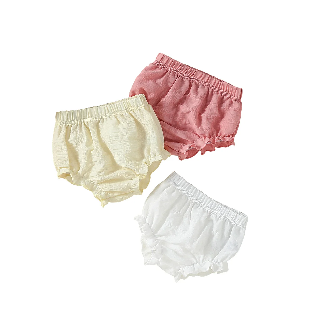 New Fahion Baby Girls Solid Short Pants 3pcs Summer Casual Wear thumbnail 2