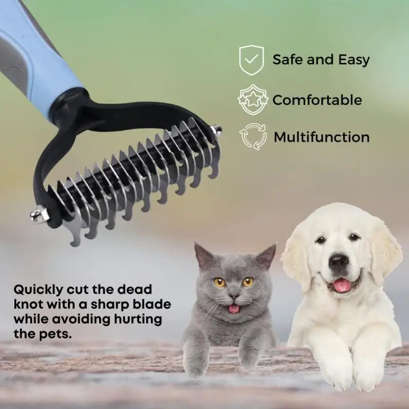 New Professional Pet Cat Hair Removal Comb Brush Dog Grooming Shedding Tools Puppy Hair Shedding Trimmer Pet Fur Trimming Combs thumbnail 6