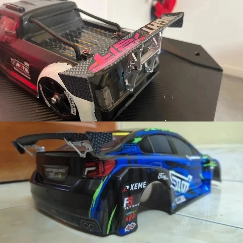 1/10 Scale RC Car Plastic Carbon Fiber Pattern Rear Wing Spolier Drift On Road Touring Model Hobby thumbnail 6