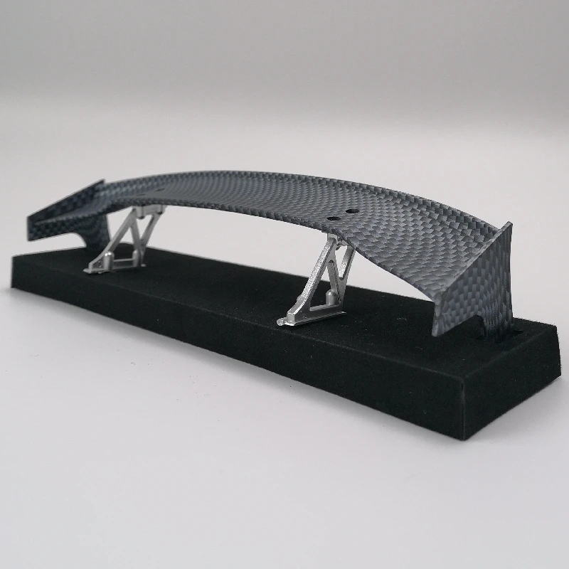 1/10 Scale RC Car Plastic Carbon Fiber Pattern Rear Wing Spolier Drift On Road Touring Model Hobby thumbnail 2