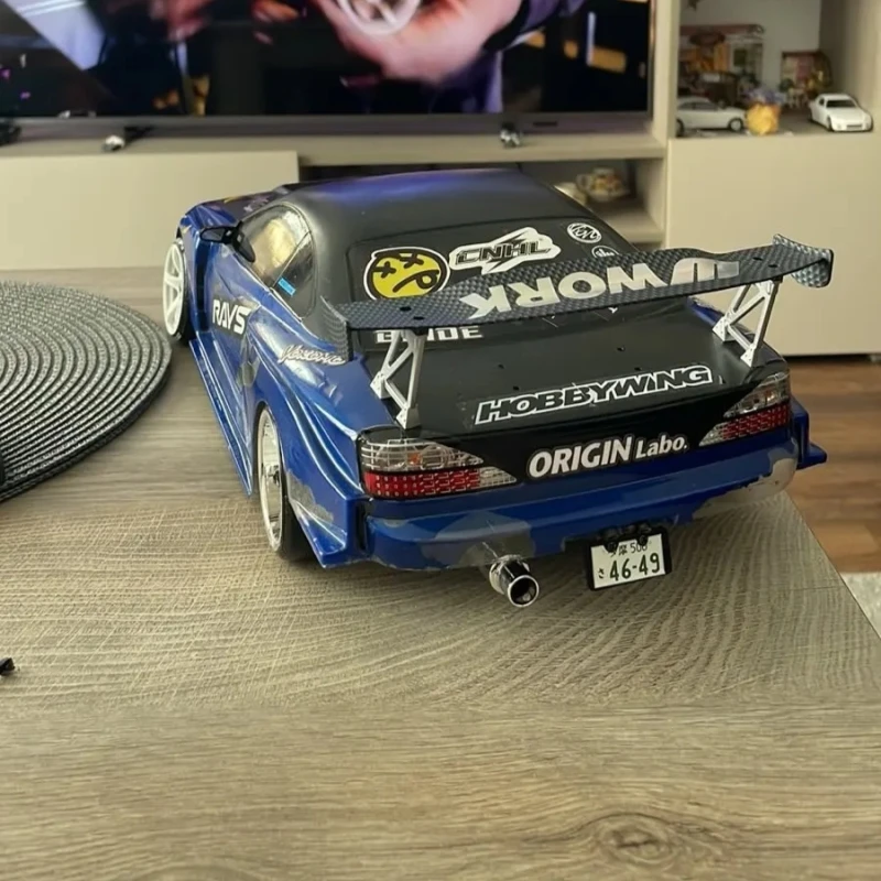 1/10 Scale RC Car Plastic Carbon Fiber Pattern Rear Wing Spolier Drift On Road Touring Model Hobby thumbnail 4