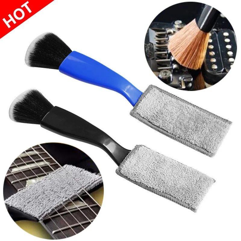 1PC String Fingerboard Cleaning Dust Removal Brush Guitar Care Brush, Double Head Musical Instrument Accessories