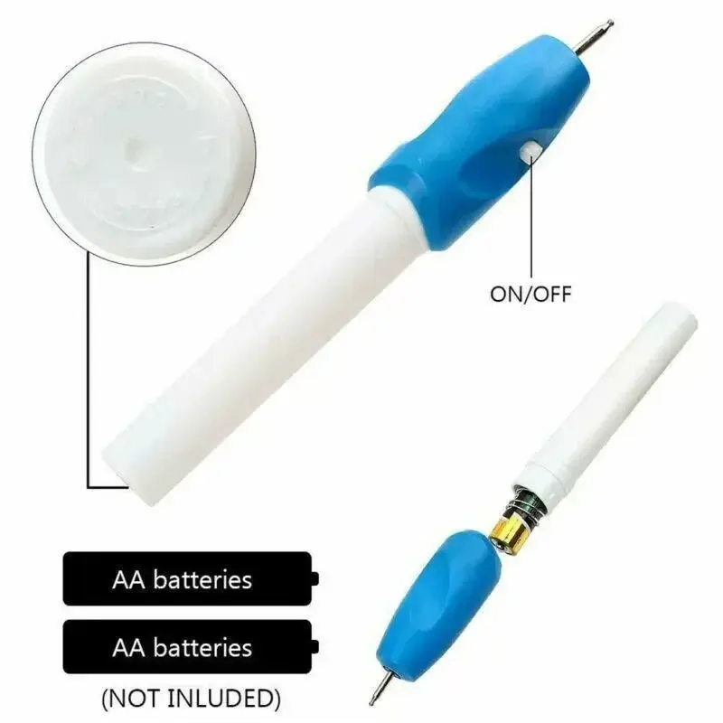 Mini Electric Engraving Pen Blue DIY Miniature Carving Machines for Plastic Wood Metal Glass Stone Engraving Tool thumbnail 3