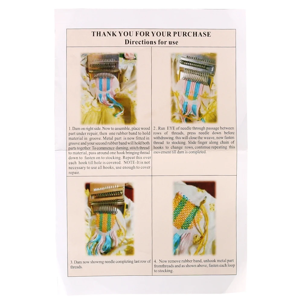 Knitting Tools For Mending Clothes and Jeans Small Frame Hand Tapestry Wood Loom Weaving Frame Small Loom Darning Machine thumbnail 5