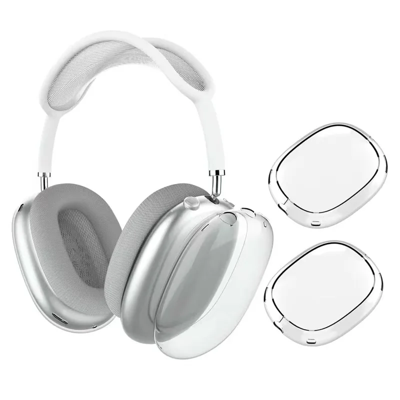 For AirPods Max Transparent Case Soft TPU Anti-Scratch Cover Sleeve Protective Cases For Apple AirPods Max Headphone Accessories thumbnail 3