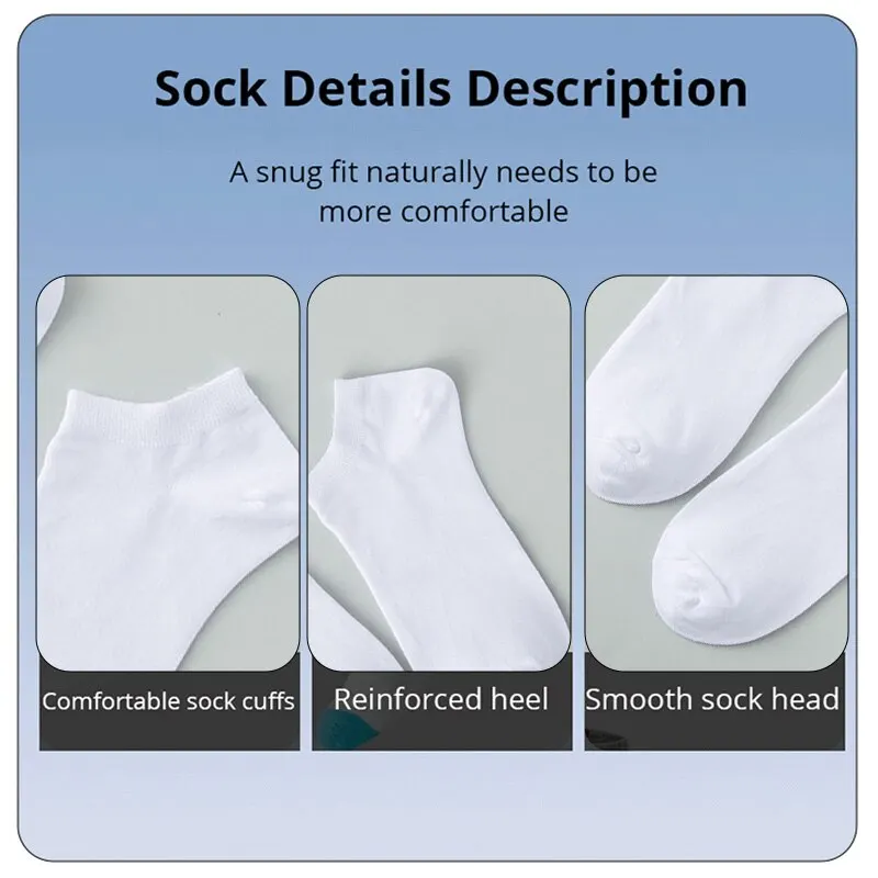 10 Pairs Unisex Casual Plain Color Boat Socks Thin Breathable Comfy Anti Odor Sweat-absorbing Low Cut Ankle Socks For Men Women thumbnail 6