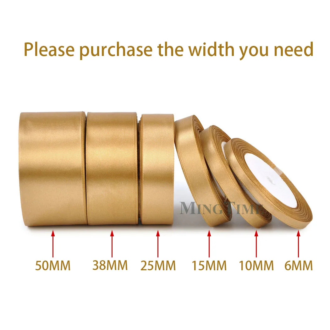Satin Ribbon 22Meters 6mm 10mm 15mm 25mm 38mm 50mm Perfect for Sash Gift Bow Handmade DIY Craft Wedding Party Supply Decoration thumbnail 4