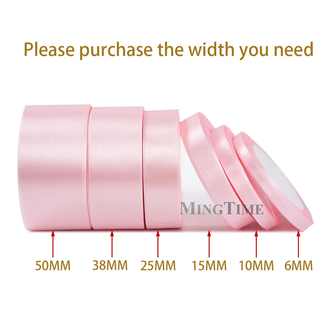 Satin Ribbon 22Meters 6mm 10mm 15mm 25mm 38mm 50mm Perfect for Sash Gift Bow Handmade DIY Craft Wedding Party Supply Decoration thumbnail 5