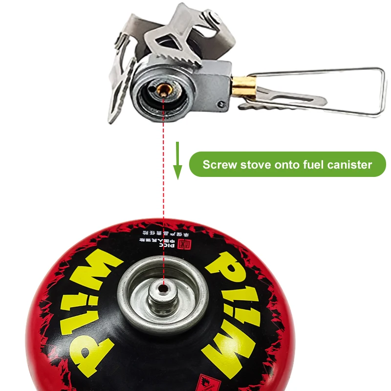 BRS Outdoor Gas Stove Mini Camping Gas Burner 25g Ultralight Titanium Picnic Hiking Cooking Stove Survival Furnace BRS-3000T thumbnail 2