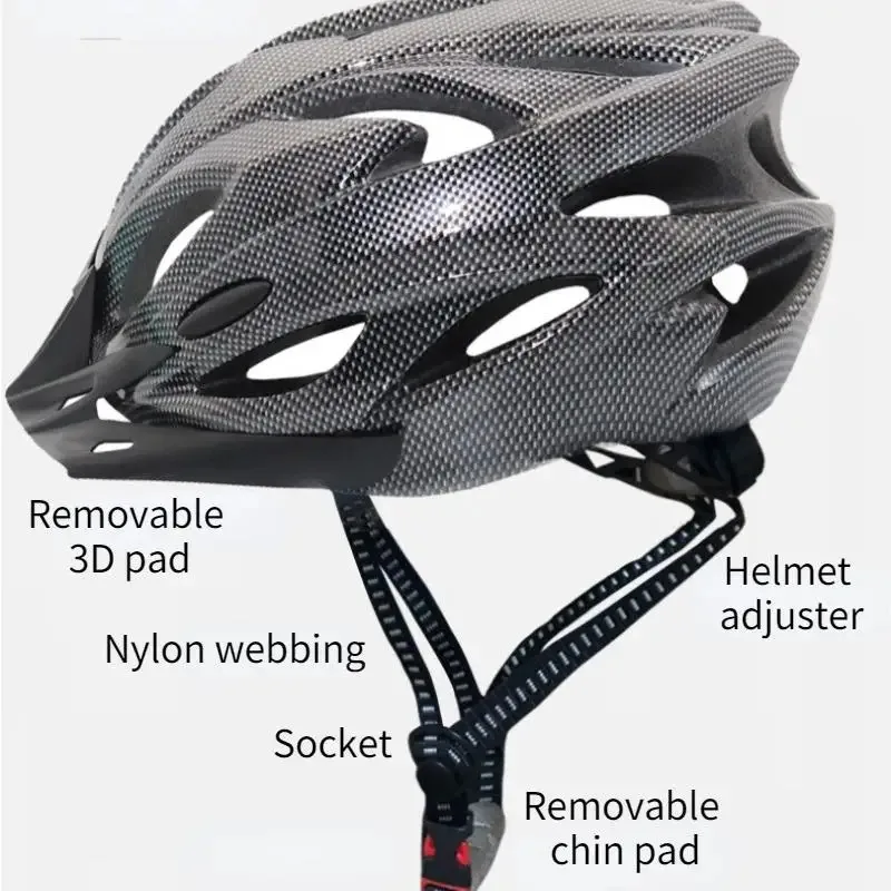 Ultralight Bicycle Helmet, Mountain & Road Bike Helmet, Safety Protection Cycling Helmet with Comfort Lining thumbnail 3