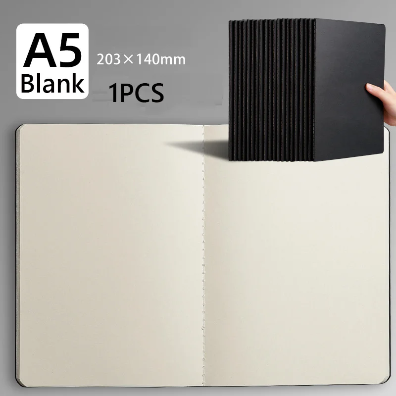 A4 A5 B5 Notebook To-Do Lined Blank Grid Paper Journal Diary Sketchbook Drawing Painting Graffiti Notebook Notepad Stationery thumbnail 3