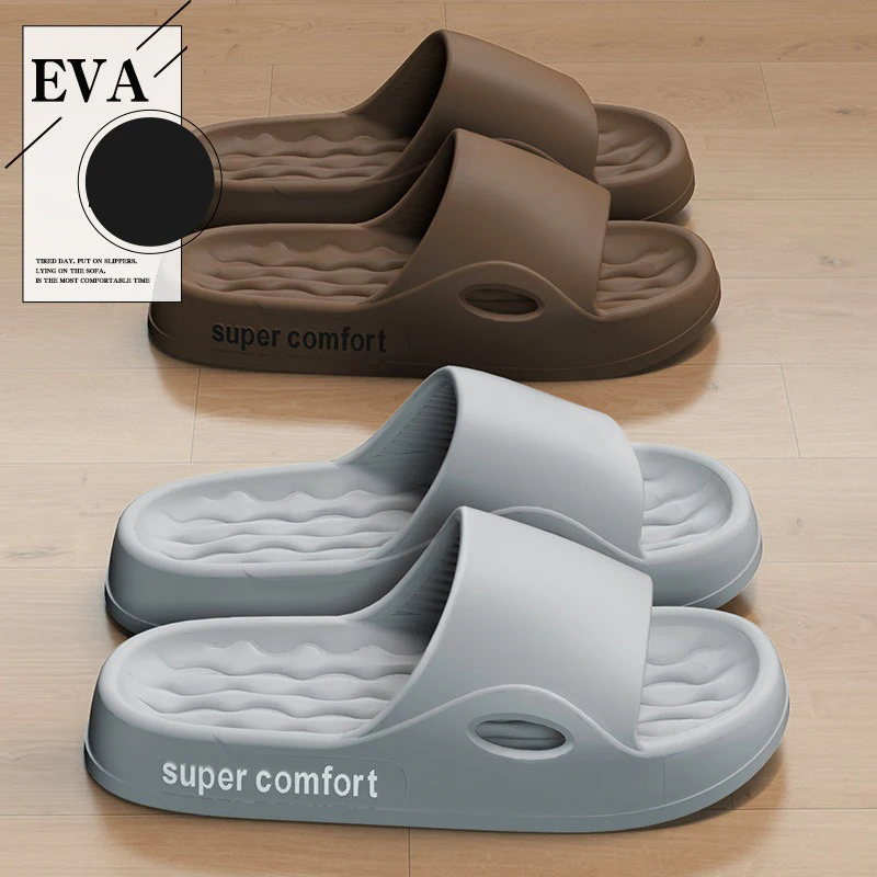 Fashion Men's Summer Ligtweight EVA Indoor Home Sandals Slippers Shoes Men Slippers Outdoor Students Women Comfortable Slides thumbnail 2