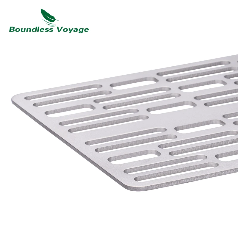 Boundeless Voyage Outdoor Camping Titanium Charcoal BBQ Grill Plate Heavy Duty Dining Cooking Roasting Kitchen Utensils Ti2021C thumbnail 3