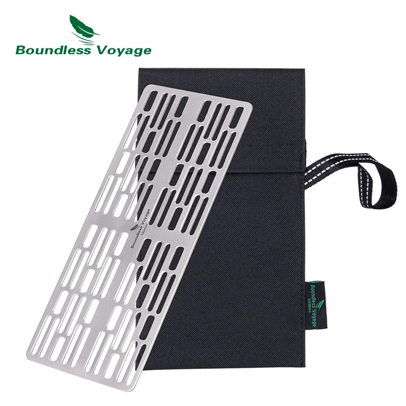 Boundeless Voyage Outdoor Camping Titanium Charcoal BBQ Grill Plate Heavy Duty Dining Cooking Roasting Kitchen Utensils Ti2021C thumbnail 2