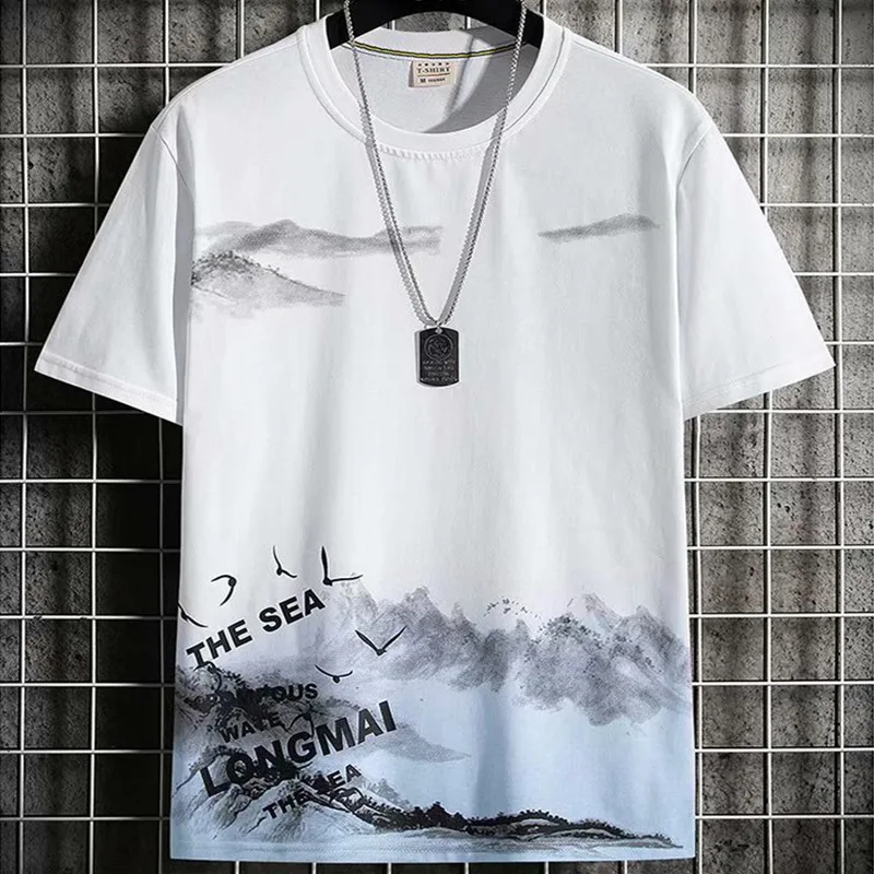 Trendy Suits for men  Men's Summer Shorts Set Gym Outfit Student Short Sleeve Tee 2 Piece Set Tracksuits Men Casual Men Clothing thumbnail 5