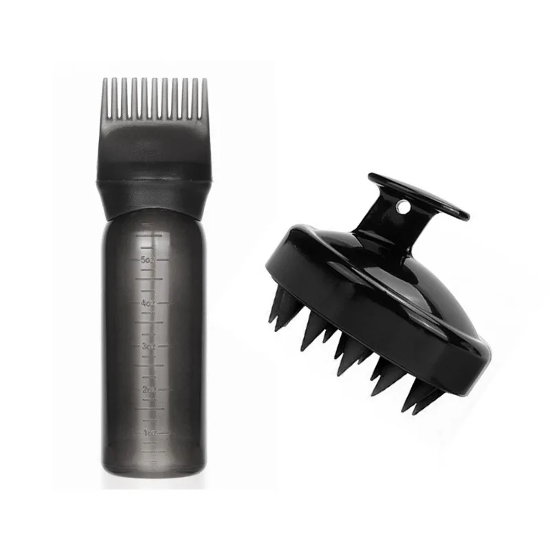 Hair Oil Dispenser Bottle Root Comb Applicator Dispenser For Hair Oil Reusable Scalp Massager Shampoo Brush Dye Hair Tool For thumbnail 4