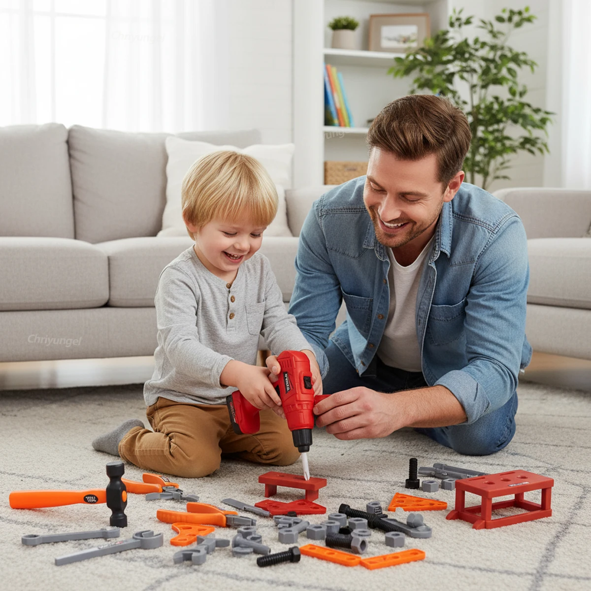 38/42 PCS Pretend Tools Kit Kids Play Repair Tool Set Plastic Construction Toys with Screwdrivers for Toddler Boys Girls Child thumbnail 2