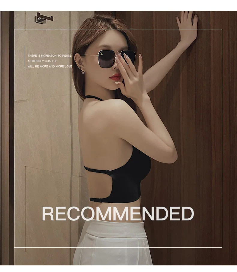 2024 Invisible Push Up Bra Backless Sexy Women Bras Low Cut Plunge Brassiere Open Back Wedding Underwear Seamless Lingerie thumbnail 6