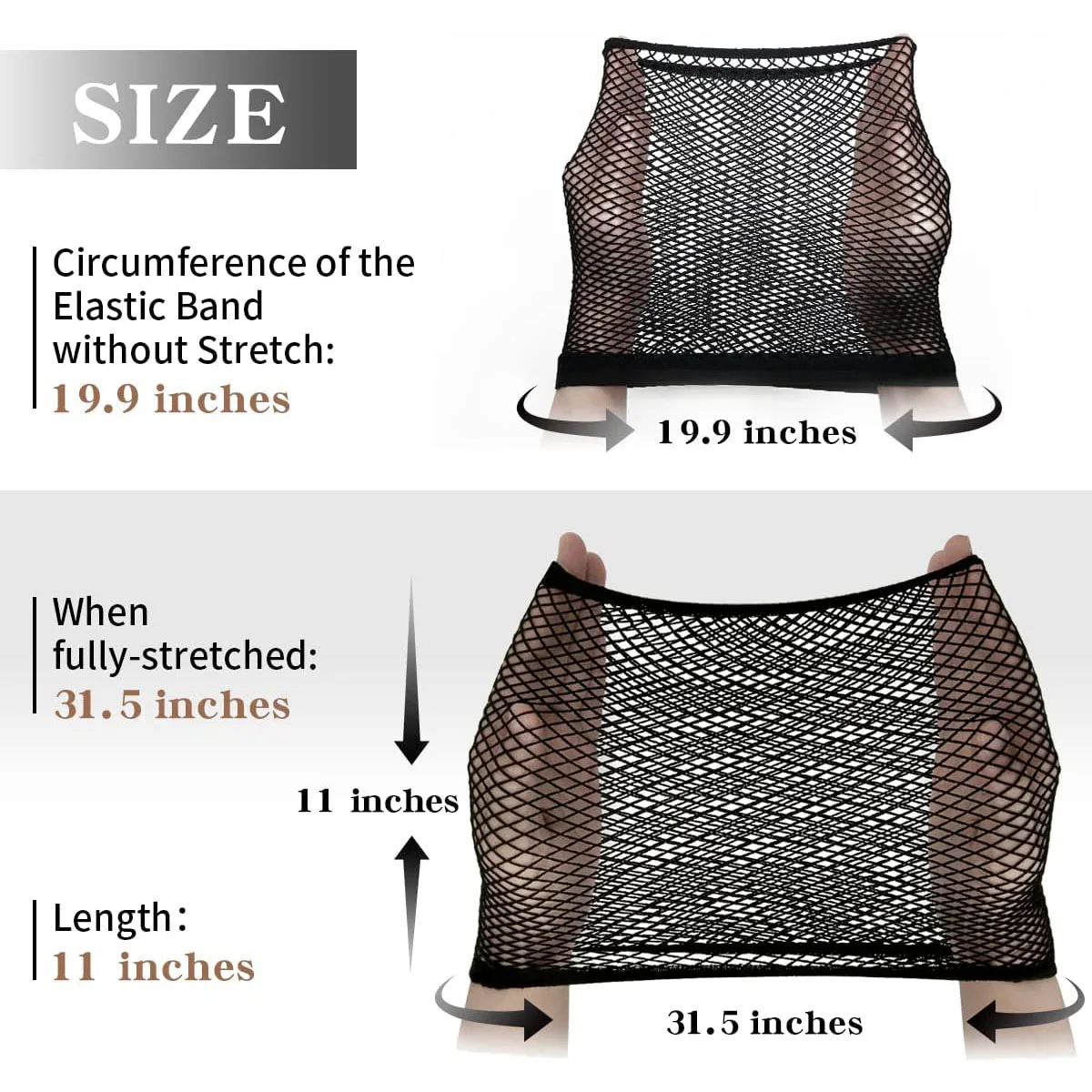 2PCS Black/Skin Color Mesh Net Wig Caps Liner Weaving Caps for Wigs Elastic Hair Net Open or Close End Fishnet Wig Caps Average thumbnail 2