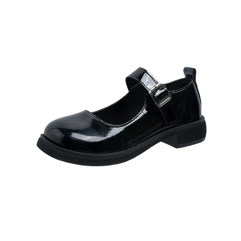 Women's 2024 Spring/Summer/Autumn New British Academy Style Low Heel Round Toe Mary Jane Single Shoes with Small Leather Shoes thumbnail 6