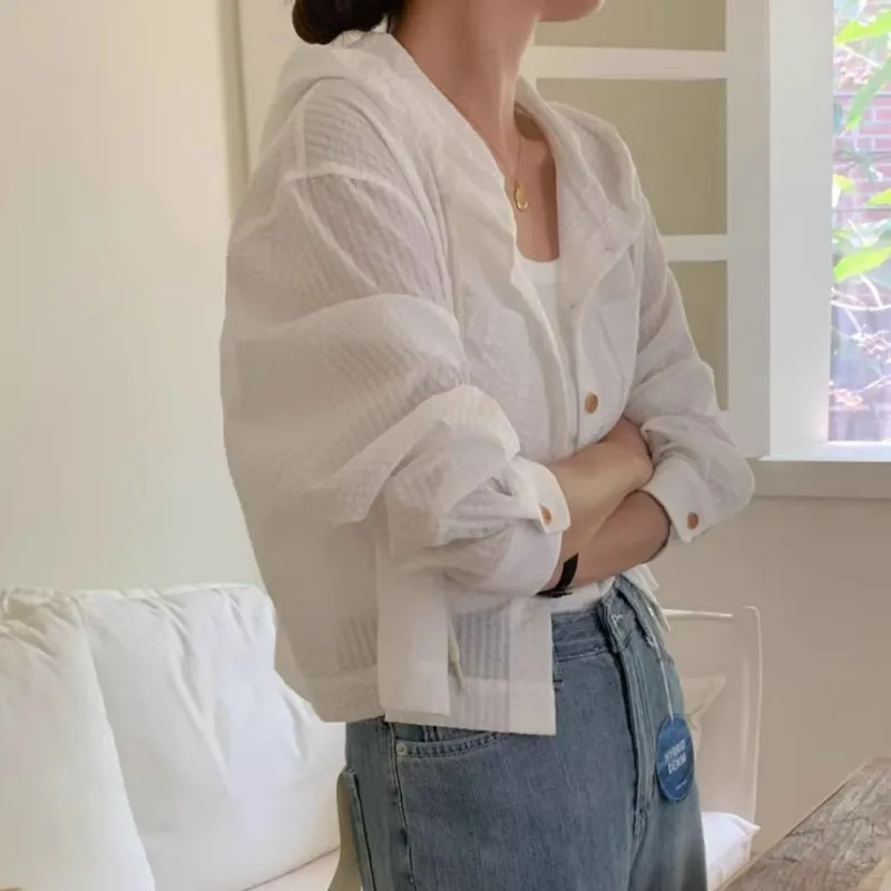 Women Shirt Summer Fashion Sunshade Long Sleeve Casual thumbnail 6