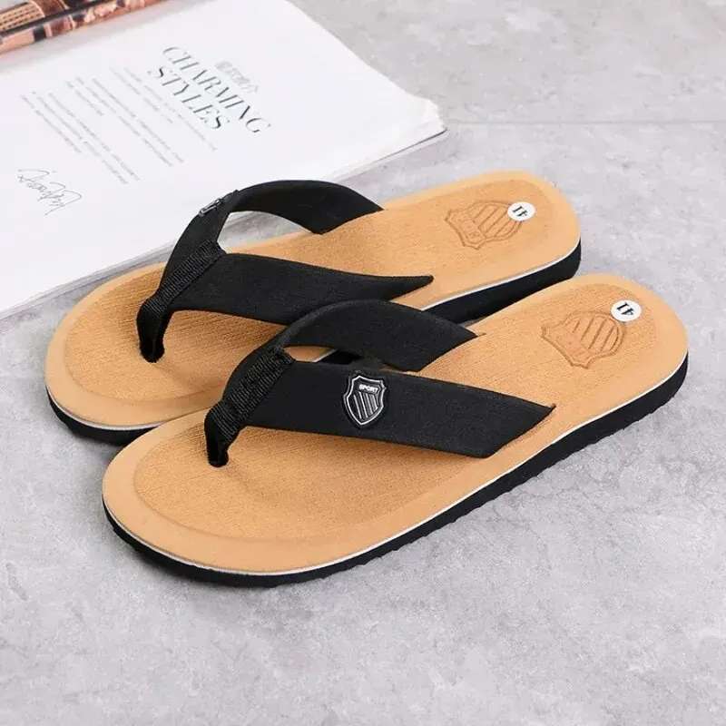 Summer Slippers Men Flip Flops Beach Sandals Non-Slip Casual Flat Shoes 2023 Slippers Indoor House Shoes For Men Outdoor Slides thumbnail 3