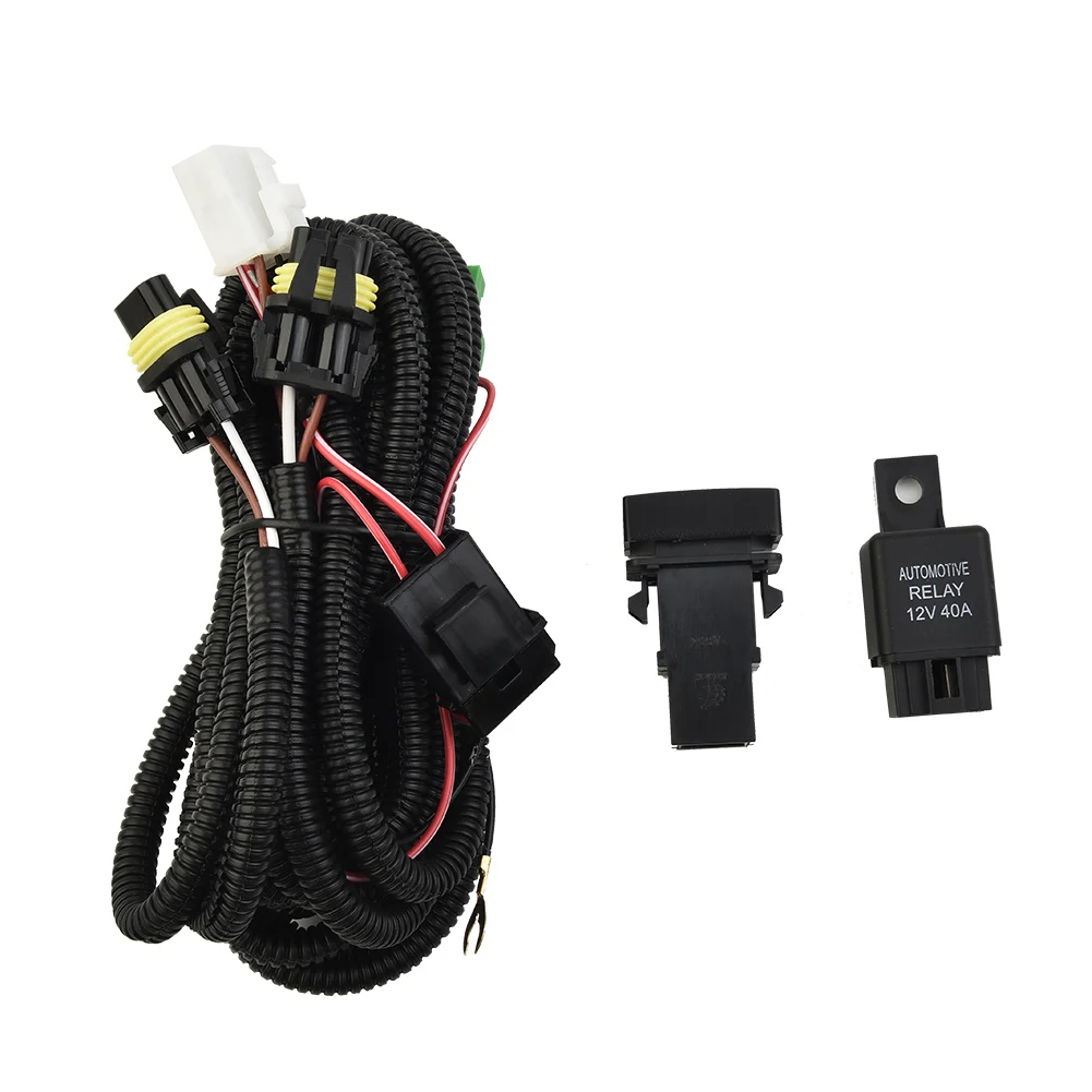 H11 Fog Light Wiring Harness Socket With LED Indicator Switch Automotive Relay For Ford For Nissan For Infiniti For Jaguar thumbnail 2