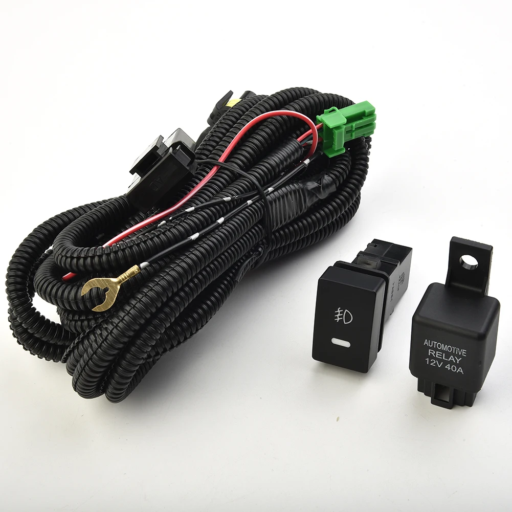 H11 Fog Light Wiring Harness Socket With LED Indicator Switch Automotive Relay For Ford For Nissan For Infiniti For Jaguar thumbnail 6