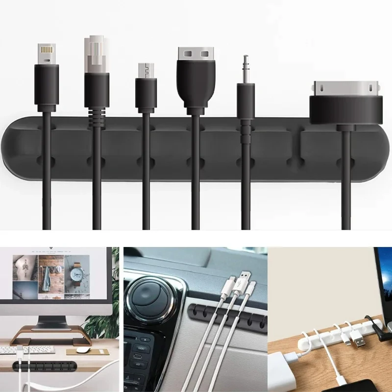 NNBILI Silicone USB Cable Organizer Cable Winder Desktop Tidy Management Clips Cable Holder for Mouse Headphone Wire Organizer thumbnail 3
