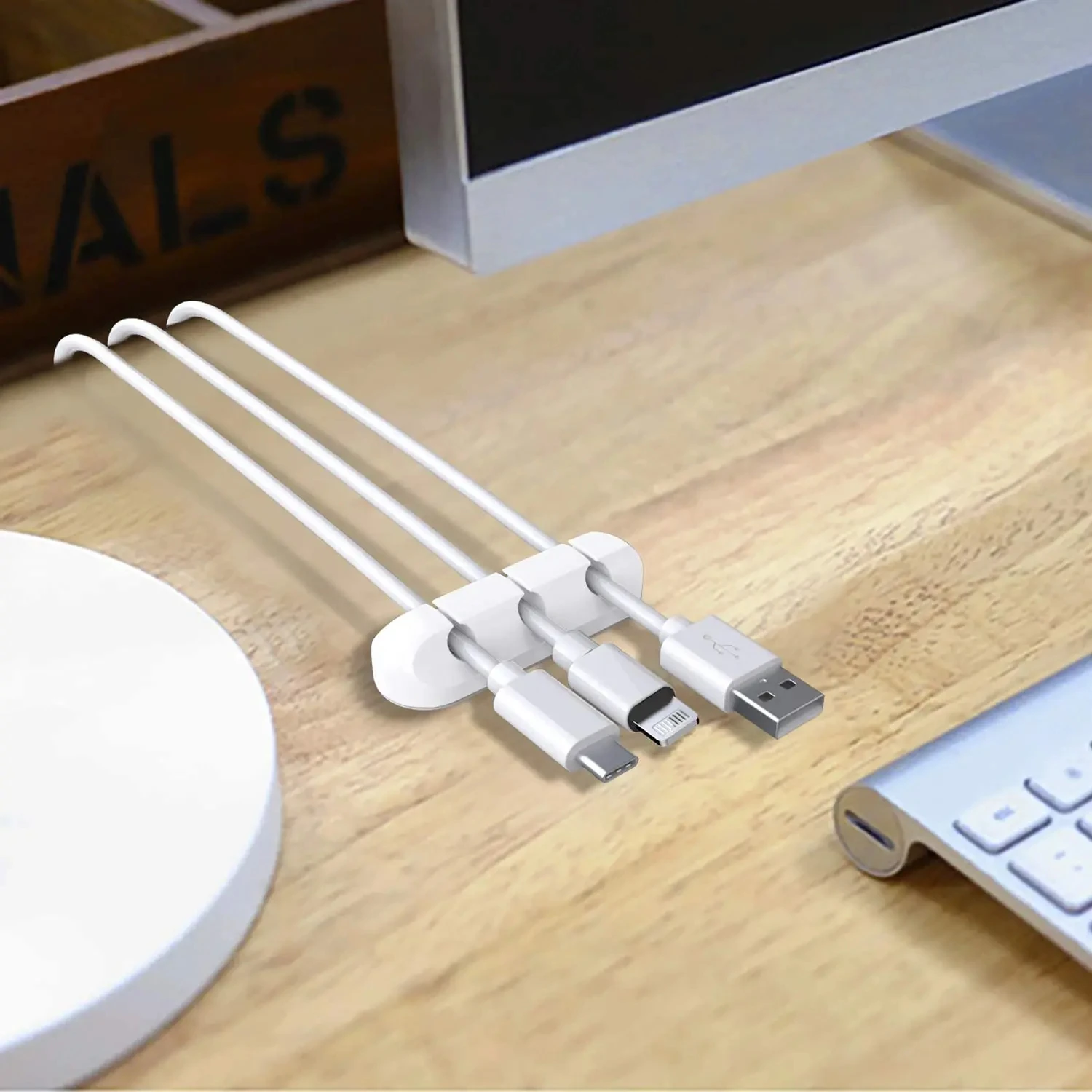 NNBILI Silicone USB Cable Organizer Cable Winder Desktop Tidy Management Clips Cable Holder for Mouse Headphone Wire Organizer thumbnail 5