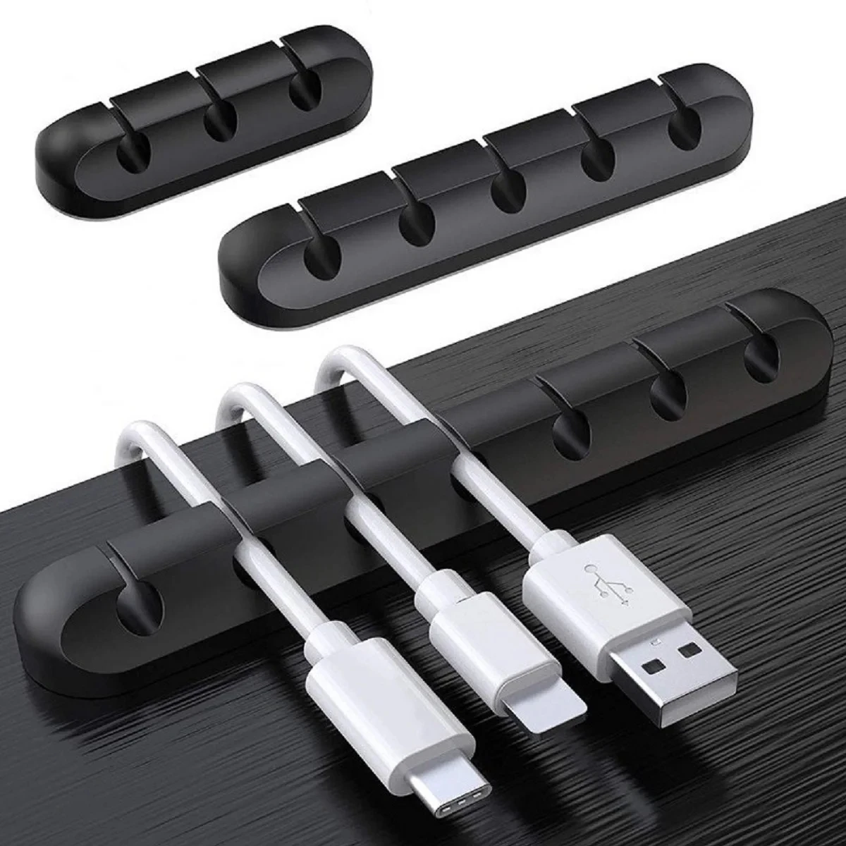 NNBILI Silicone USB Cable Organizer Cable Winder Desktop Tidy Management Clips Cable Holder for Mouse Headphone Wire Organizer thumbnail 2