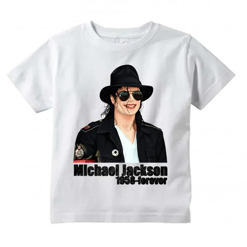 Michael Jackson Graphic Printed Tshirt Harajuku Rock Fashion Casual Short Sleeve Crew Neck Plus Size T Shirt Women thumbnail 3