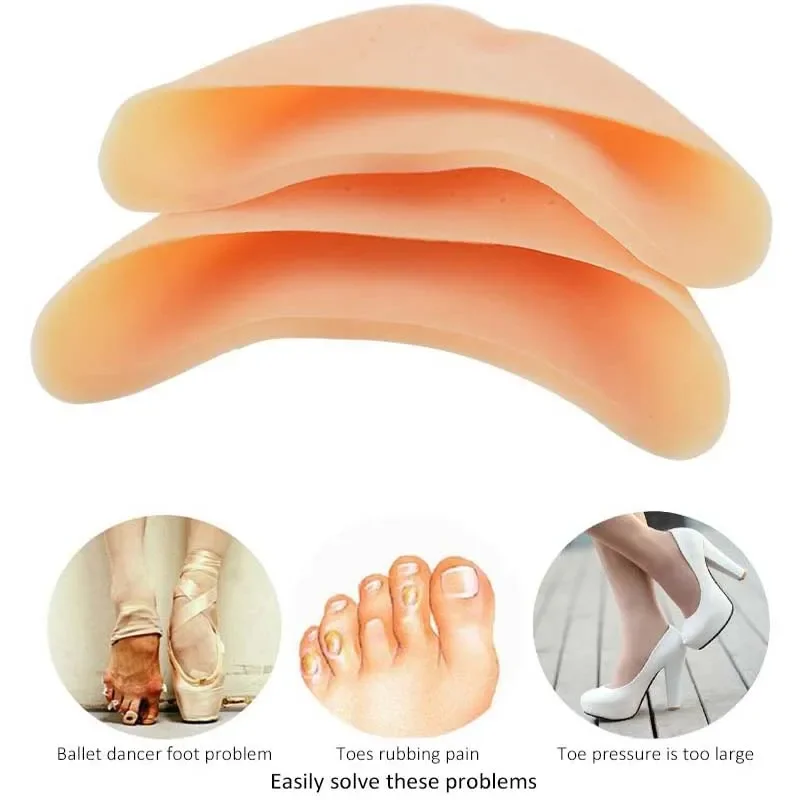 2Pcs Silicone Gel Toe Pads Soft Ballet Pointe Dance Shoes Pads Foot Protector Insoles for Dancer Foot Care Tool thumbnail 6