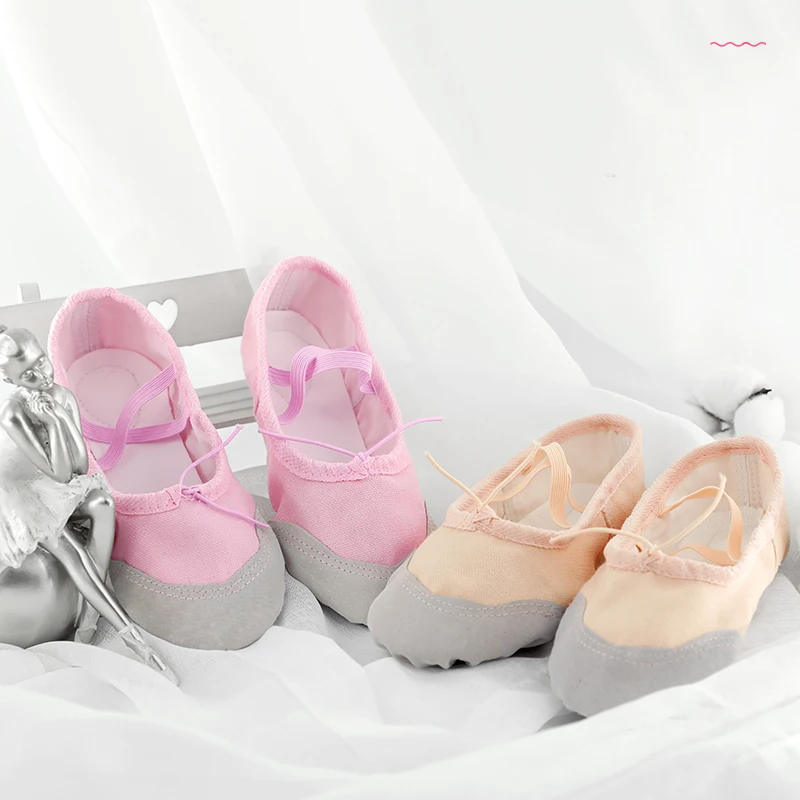 Girls' Drawstring Ballet Shoes Kids Soft Soled Dance Flats Adult Perfessional Dance Shoes Wear Resistant Non-slip Ballerina Shoe thumbnail 4