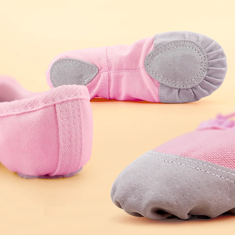Girls' Drawstring Ballet Shoes Kids Soft Soled Dance Flats Adult Perfessional Dance Shoes Wear Resistant Non-slip Ballerina Shoe thumbnail 5