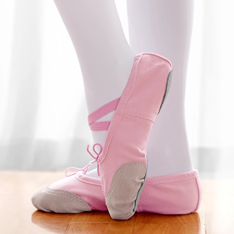 Girls' Drawstring Ballet Shoes Kids Soft Soled Dance Flats Adult Perfessional Dance Shoes Wear Resistant Non-slip Ballerina Shoe thumbnail 2