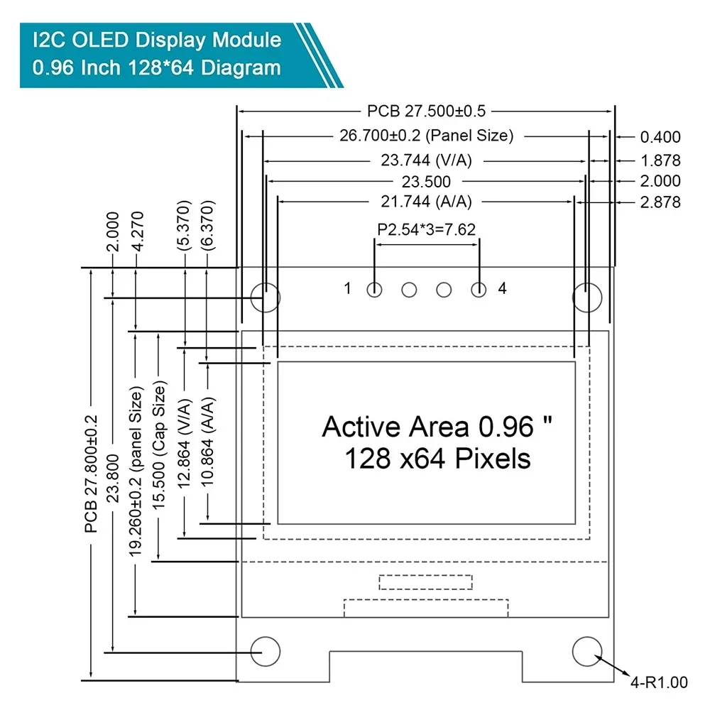 1-10pcs Original 0.96 inch oled IIC Serial White OLED Display Module 128X64 I2C SSD1306 12864 LCD Screen Board For Arduino thumbnail 6