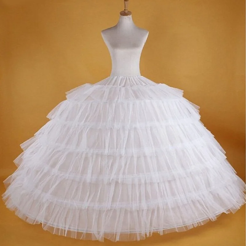 Puffy Bridal Wedding Petticoat Underskirt Prom 6 Hoop Crinoline Skirt Slip Fancy Customized thumbnail 2