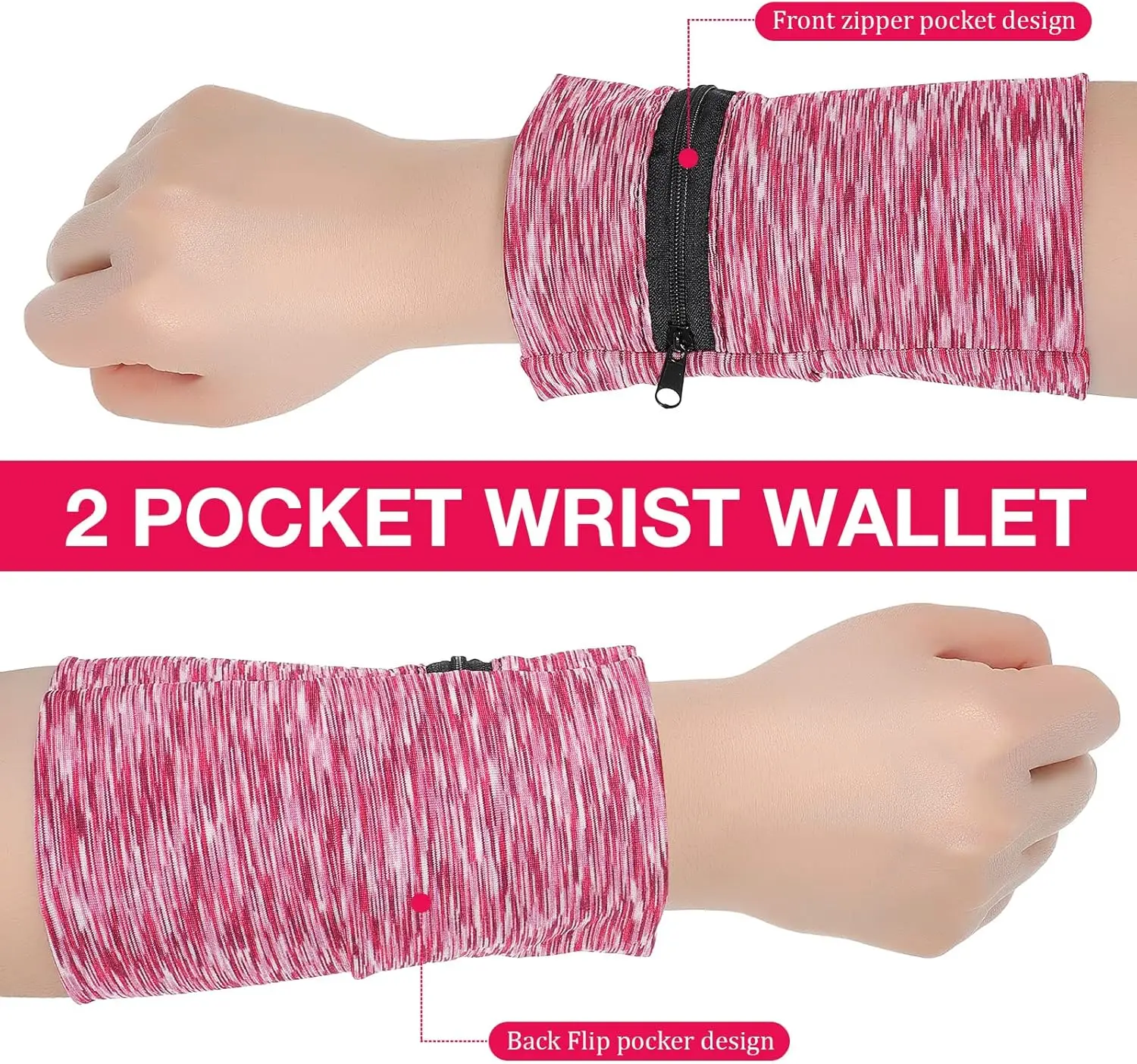 Summer New Sports Men Women Wrist Bag Outdoor Cycling Running Arm Bag Zipper Type Change Key Multi-purpose Storage Bag thumbnail 5