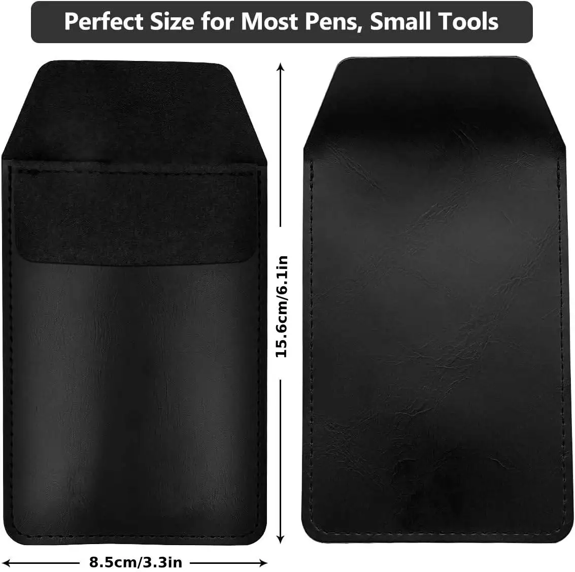 Pocket Protector Leather Pen Pouch Holder Organizer Handmade Pencil Pocket Holder for Lab Coat Shirt Note School Office Hospital thumbnail 6