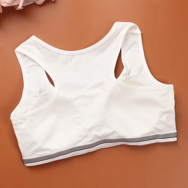 8-18Y Teenage Girls Training Bras Panties Student Kids Cotton Underwear Sets Young Children Padded Bra Vest+Panties Underclothes thumbnail 6